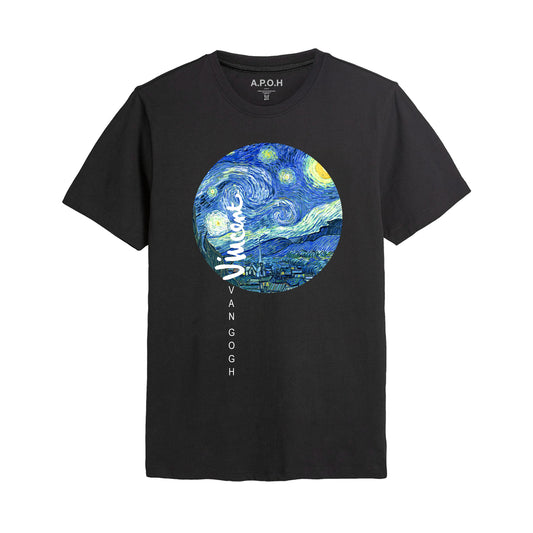 Van Gogh Stary Nights Circle T-shirt