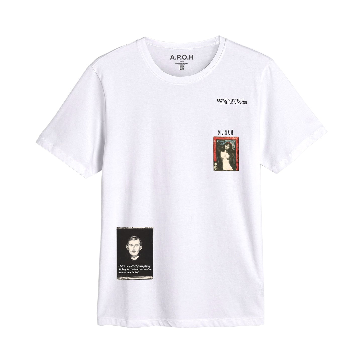 Edvard Munch Portrait Placement T-shirt